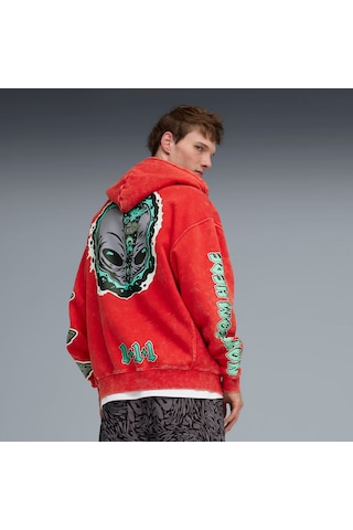 Puma Melo World Erkek Kapüşonlu Ceket 634603 01 Kırmızı