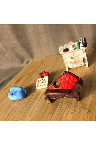 Uretti - Pınar 2572 - 9351 El Yapımı 4'lü Tematik Minyatür Eşyalar Magnet