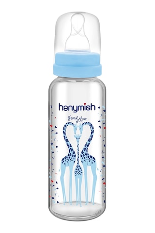 Hanymish Cam Biberon 240 ML - Mavi Hanymish Cam Biberon 240 ML - Mavi
