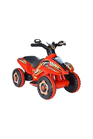 Power Led Işıklı Ve Müzikli Akülü Atv 6 V -kırmızı Kırmızı
