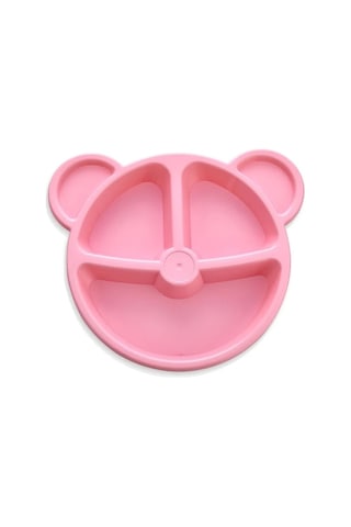 Baby 3 Parça Tavşan Figürlü Çocuk Çatal Kaşık Ve Mama Tabağı Seti Pembe