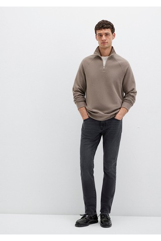 Mavi Erkek Yarım Fermuarlı Sweatshırt Walnut 0s10483-70380 Bej
