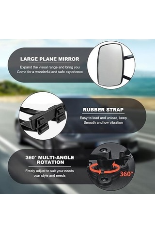 Besthome1 Shineyee 190x125mm Çift Taraflı Ek Ayna, Geniş Görüş, Tüm Araçlar İçin