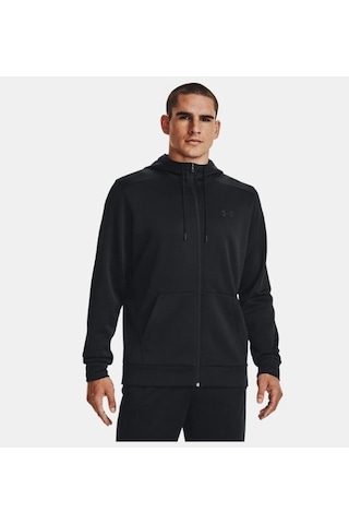 Under Armour Ua Armour Fleece Erkek Fermuarlı Sweatshirt Siyah