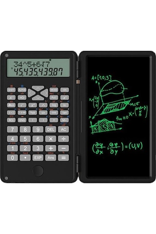 Valkyrie Zh69 Dijital Ekranlı Stylus 6 İnç Hesap Makinesi Dual Bilimsel Fonksiyonlu Katlanabilir Siyah