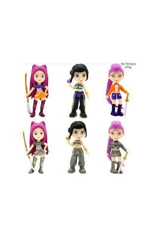 K-pop Demon Hunters Figür Anahtarlık Rumi Zoey Mira Modeli 1 Adet Açık Bej