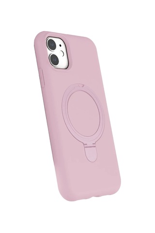 Apple Uyumlu iPhone 11 Regal Magsafe Standlı Kapak - Açık Pembe