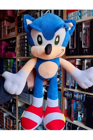 Sonıc Peluş 45 Cm Büyük Boy Oyuncak Sonic Yurtdışı Orjinal Sonik