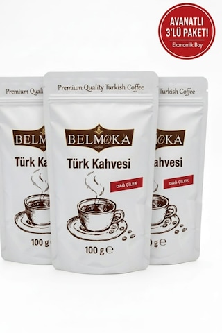 Dağ Çilek Türk Kahvesi 3'lü Avantaj Paketi 3 100 Gr Türk Kahvesi