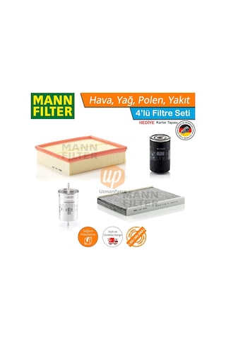 Vw Passat B5.5 1.6 Benzinli Mann Filtre Bakım Seti 2001-2005 (368549210)
