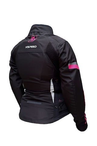 Xspeed Hera 4 Mevsimlik Korumalı Kadın Motosiklet Montu Pembe