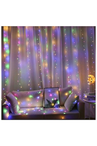 3x2 Metre Kumandalı Rgb Perde Led - Çok Renkli Peri Led Işık Dekarosyon Süsleme
