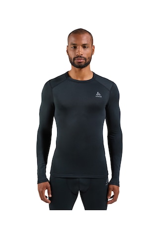Odlo Odlo Fundamentals Active Warm Bl Top Crew Neck L/s Erkek Siyah İçlik Üst 6000 Siyah