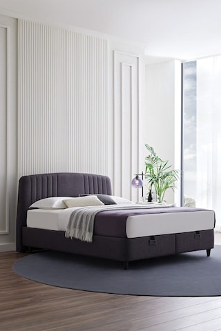 Yataş Bedding Canto Baza, Silver Başlık Çift Kişilik 2'li Set 150x200 - Antrasit