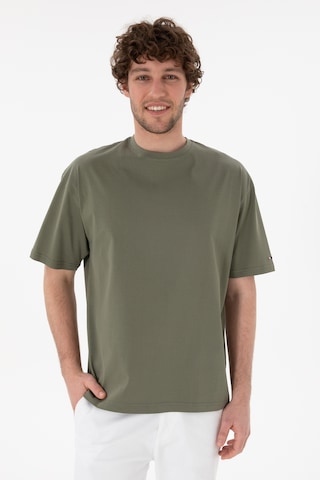 U.S. Polo Assn. Erkek Comfort Fit Bisiklet Yaka Vizon Merserize Basic Tişört 50313089-VR052