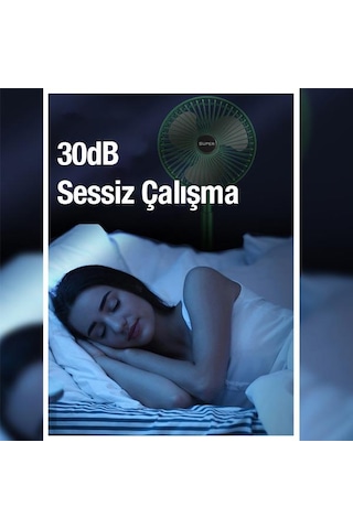 Polham 1200mah Dokunmatik Ultra Hızlı Ve Sessiz Masaüstü Vantilatör, Katlanabilir, Portatif, Taşınabilir Fan