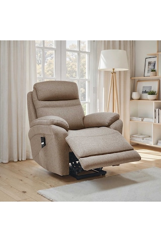 Lisbon Power Lift Otomatik Mekanizmalı Baba Ve Tv Koltuğu Vizon Kumaş 88x99x106 Cm Bej