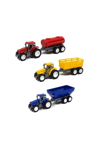 Oyuncak Traktör Römork Set 3'lü Tarım Set