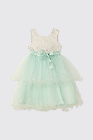 Panço Kız Çocuk Mint Abiye Elbise 2611gk93004 Yeşil