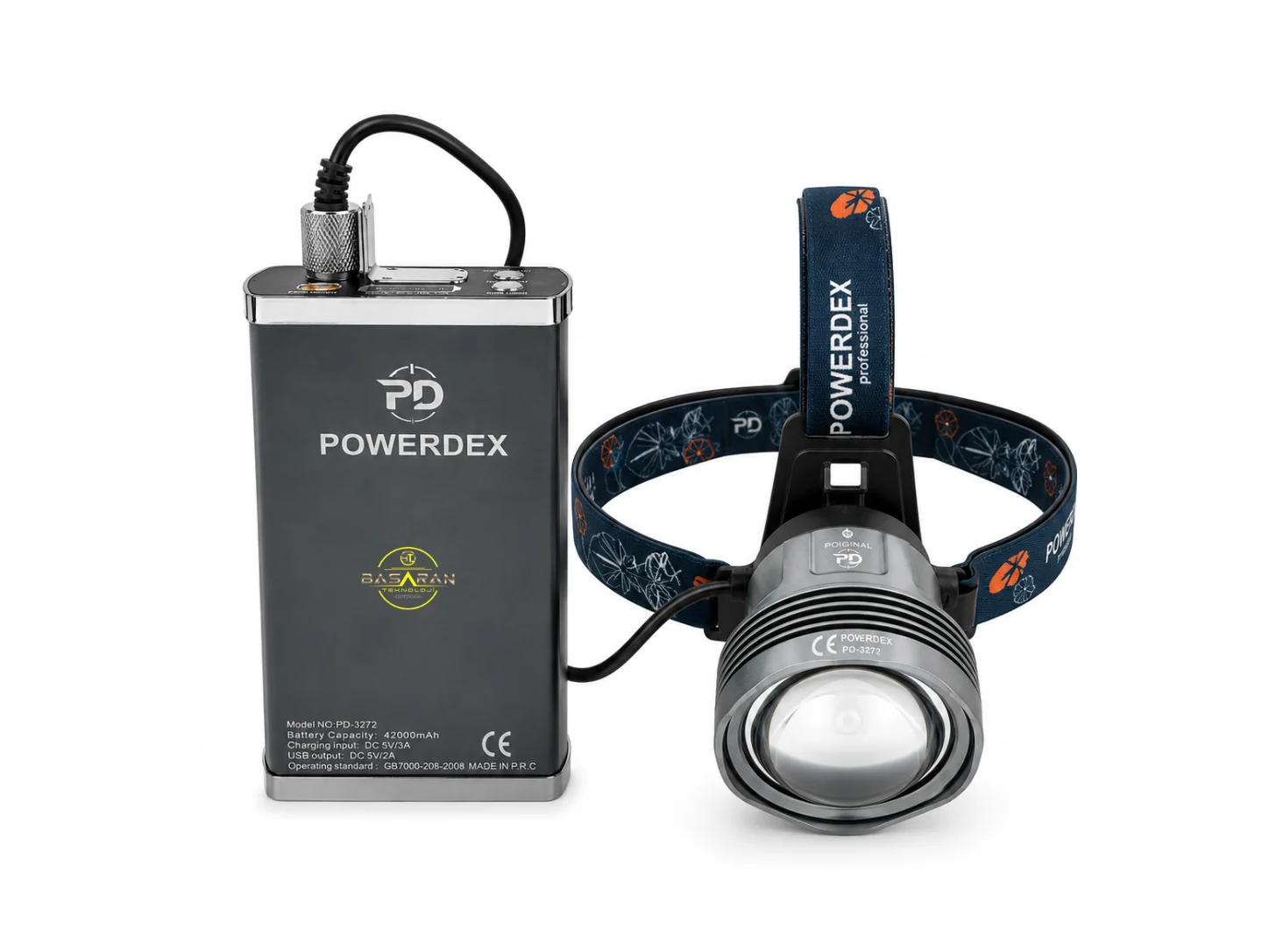 Powerdex Pd-3272 60w-6000 Lümen 42.000 Mah Powerbank&kafa Feneri&zoomlu Işıldak Diğer