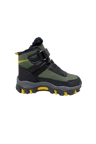 Callion 06p Deri Çocuk Sneakers Bot Haki Siyah Sarı Haki