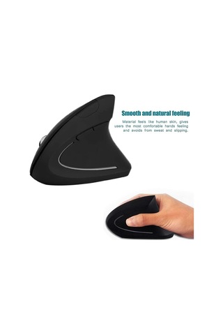 Dikey Kablosuz Fare, 2,4 Ghz Optik 1600 Dpı Kablosuz Ergonomik Dikey Oyun Faresi, Pc/dizüstü/masaüstü İçin Gecikmesiz Beyaz