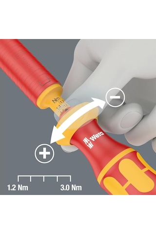 Wera Kraftform Kompakt Vde İzoleli Torklu 1.2-3.0 Tornavida Set 05059291001