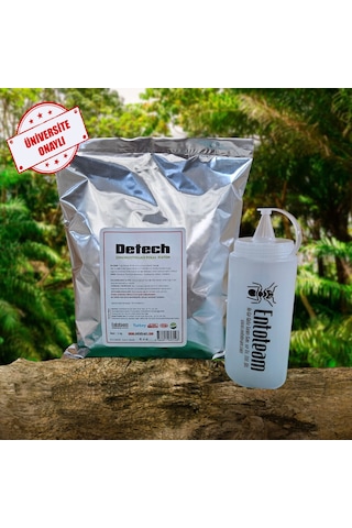 Detech Doğal Diatom Tahtakurusu Bit ve Parazit Tozu Zehirsiz 1 KG + Püskürtücü
