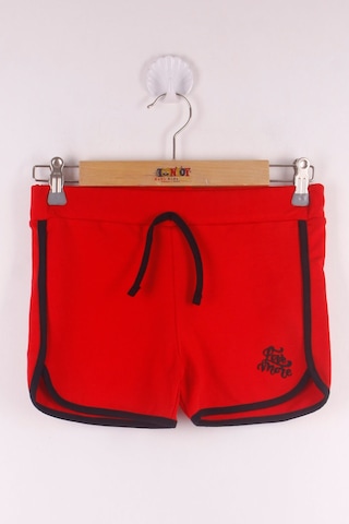 Toontoy Kız Çocuk Pamuklu Şort Kırmızı