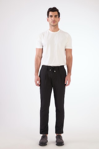 Dufy Siyah Bağcıklı Slim Fit Jogger Erkek Pantolon Siyah