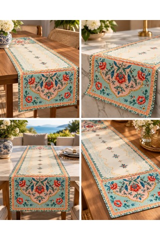 Oriental Bloom 45x140cm Masa Runnerı Çok Renkli