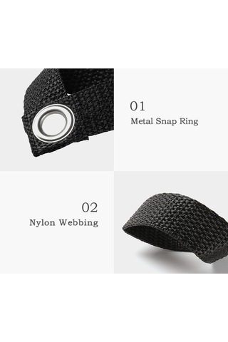 Lemestar Kamp Tenteği Sabitleyici Kancaları - 8 Adet Nilon Dış Mekan Çadır Gölge Tenteği Tutucu Aksesuarı Siyah