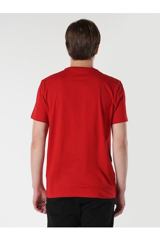 Colin'S Regular Fit Bisiklet Yaka Baskılı Kırmızı Erkek Kısa Kol Tişört Cl1062678_Q1.V1_Red