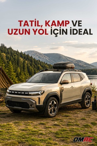 Omac Araç Üstü Port Bagaj Kilitli Karbon Fiber Dokulu Tavan Bagajı 270 Lt