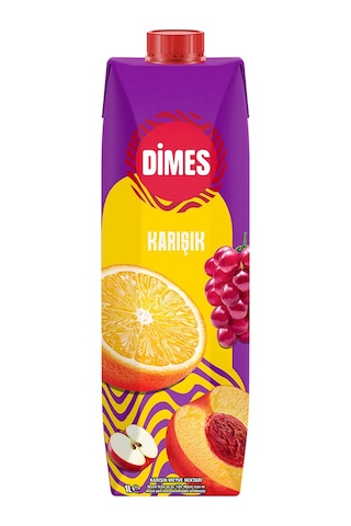Dimes Vişne-şeftali-karışık Meyve Suyu 1 Lt 6 Li Karma Paket
