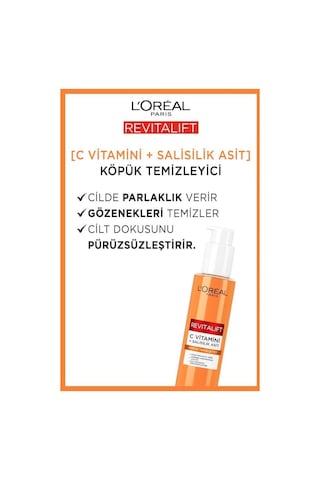 L'Oréal Paris Revitalift Vitamin C Aydınlatıcı ve Gözenek Karşıtı Köpük Temizleyici 150 ML
