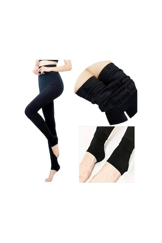 Larosa Lingerie Kadın Siyah Peluşlu Termal Taytkarışıkl/Xl Siyah