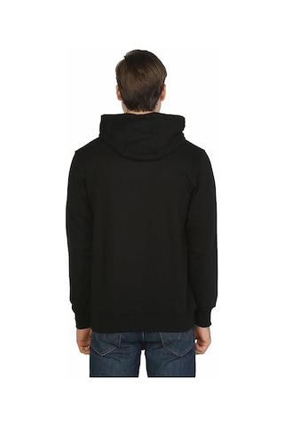 Bant Giyim - Nasa Siyah Kapüşonlu Erkek Sweatshirt