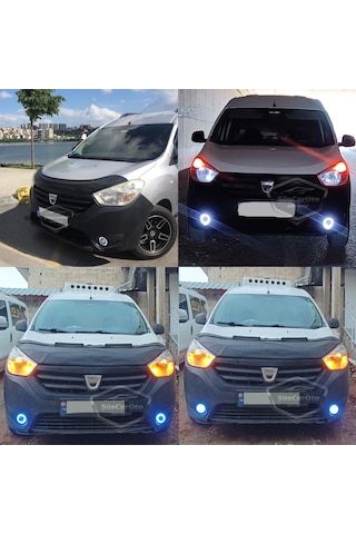 Dacia Lodgy 2012-2022 Uyumlu Üniversal Mercekli Angel Sis Farı Metal Su Geçirmez 76 Mm Buz M Halkalı Gündüz Farı Sis Farı 55535777