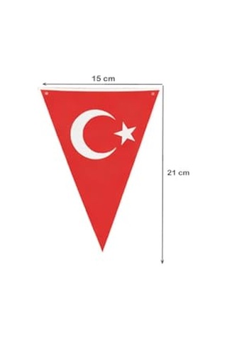 Türk Bayrağı Baskılı Üçgen Flama Bayrak Sınıf Okul Milli Bayram Dekoru Diğer