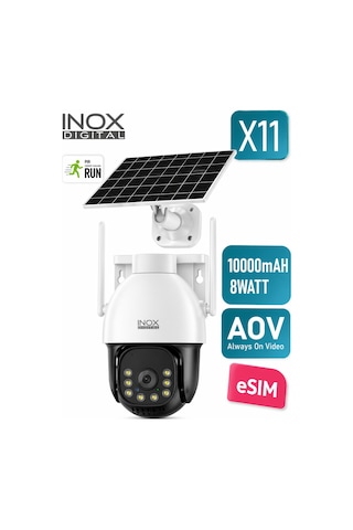 Inox Digital Inox-x11 2 Mp Solar Güneş Enerjili Gece Görüşlü Güvenlik Kamerası