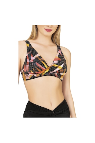 Endeep Kadın Çapraz Detaylı Toparlayıcı Yüksek Bel Bikini Takımı Siyah
