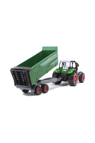 Oyuncak Traktör Römorklu Model Traktör Çek Bırak 30 Cm