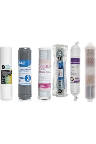 Açık Kasa Su Arıtma Cihazlarına Uyumlu 6'Lı Filtre Set 10 Aşamalı Açık Kasa Su Arıtma Cihazlarına Uyumlu 6'Lı Filtre Set 10 Aşamalı
