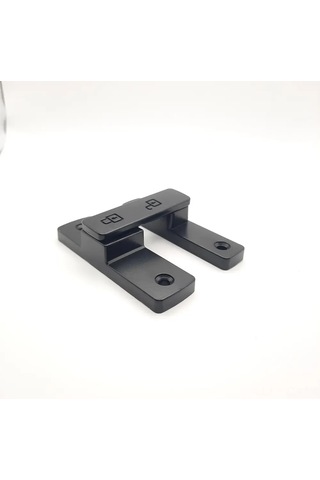 Fosenze 63 Mm Çinko Alaşımlı Yuvarlak Siyah Zımba Yüzey Montajlı Kapı Fişi - C216 Kordonlu, 180 Derece Konumlandırıcı Kilit Vidalı Montaj