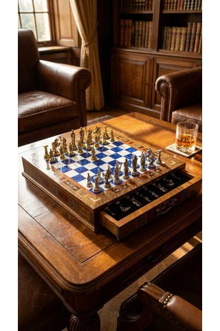 Roma Azure - Chess Set