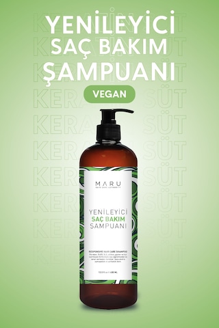 Maru Yıpranmış Saçlar Için Onarıcı Tuzsuz & Vegan Şampuan 400 Ml