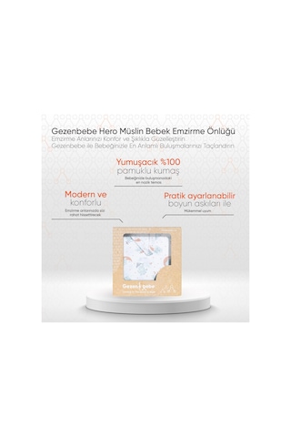 Gezenbebe Hero Müslin Bebek Emzirme Önlüğü 60x90