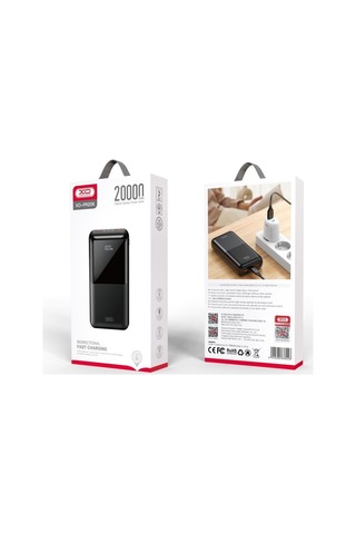 22.5w Hızlı Şarjlı Led Dijital Ekranlı 20000 Mah 3 Çıkışlı Taşınabilir Şarj Cihazı Powerbank Beyaz