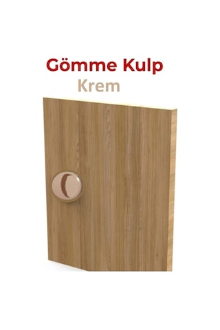 Adilon Gömme Kulp, 50 mm, Krem (10 Adet)